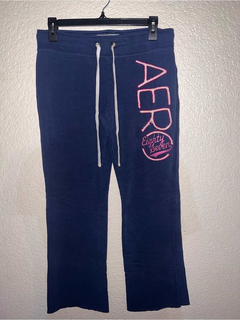 Aeropostale Navy Sweatpants with Pink Logo